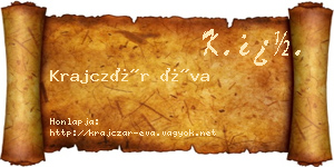Krajczár Éva névjegykártya
