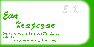 eva krajczar business card